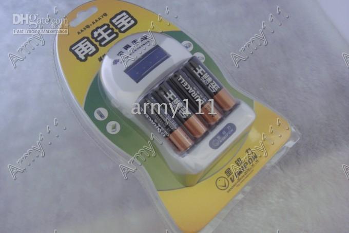 50pcs Alkaline Ni-Mh active Rechargeable Battery for AA and AAA + a charger