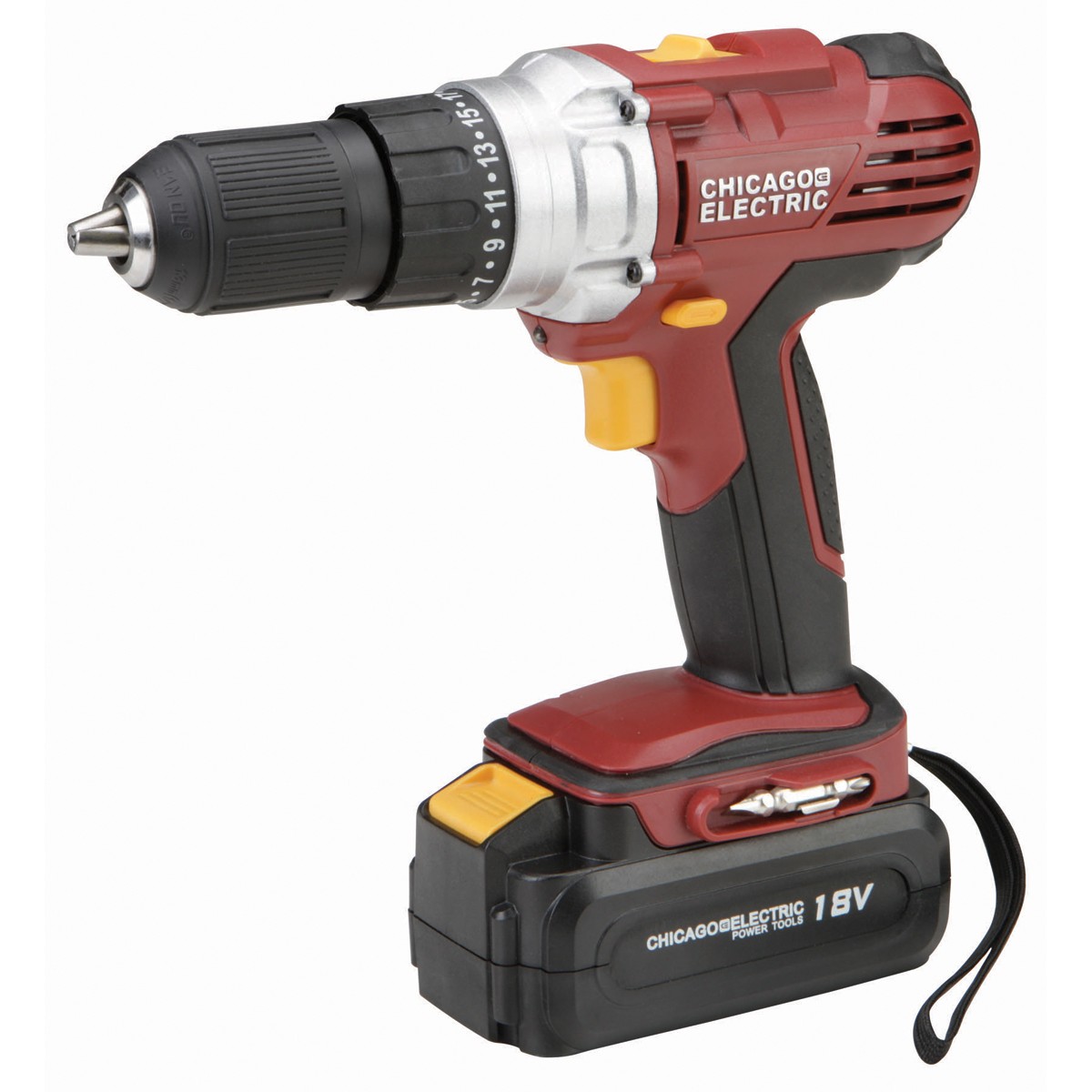 Chicago Electric Power Tools 68850 18 Volt Cordless 1/2" Drill/Driver with Keyless Chuck